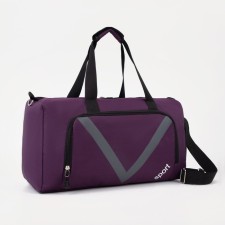 Sports bag with lightning, shoe department, external pocket, purple color