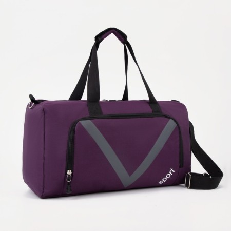 Sports bag with lightning, shoe department, external pocket, purple color