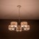 Suspended chandelier Citilux "Tilda" CL469150, 64x64x30 cm, 5x75W, E27, white color