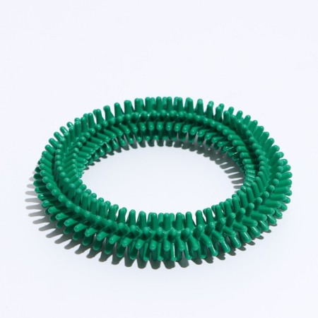 Toy "Ring with spikes No. 6", 15.5 cm, green