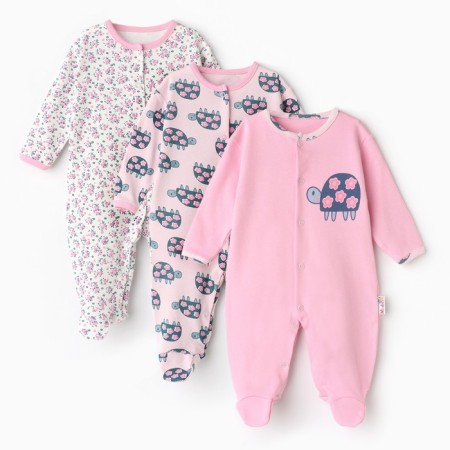 Combineson children's (3 pcs.), White/pink/light pink color, height 74 cm