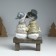 Polystone souvenir "Geese on a bench - a festive evening" 15x10.5x20.5 cm