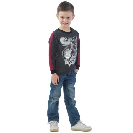 Svitshot for boys Biker Club, height 116 cm, color anthracite-2