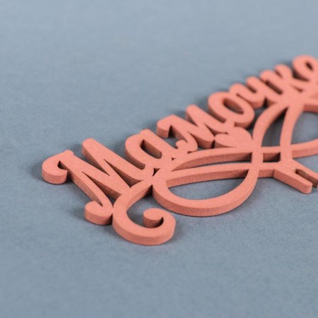Topper wooden "mommy" pink 13x6 cm-1
