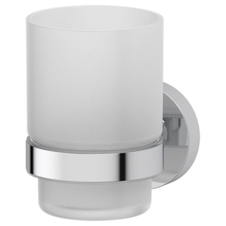 Holder with a glass, matte glass, chrome, artwelle