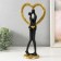 Souvenir Polystone "Abstraction. Kiss at the heart" gold with black 14.5x9x32 cm
