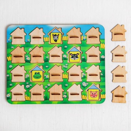 The game for training memory “Memo. Houses »Windows size: 4 × 4.5 cm-1