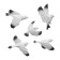 Decoration wall -mounted, gypsum panel "birds" 5 pcs, white with black wings