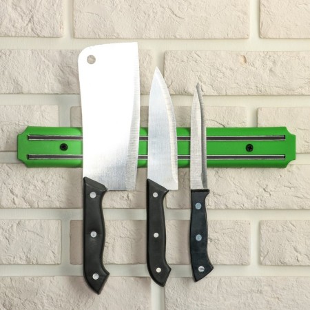Magnetic knives holder, 33 cm, green color