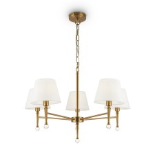 Suspended lamp Freya Fr5190PL-05BS2 Rosemary, 710x710x1460 mm, E14, 5x40W, brass color