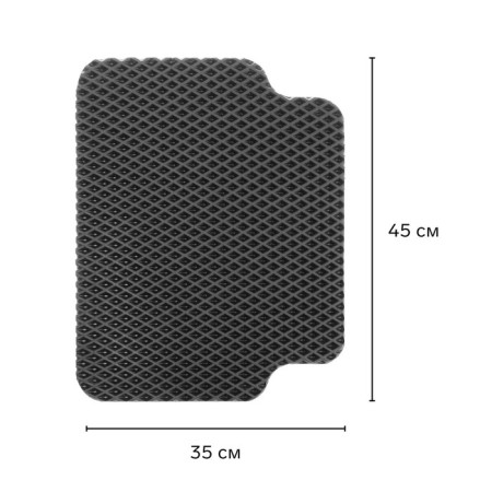 EVA carriers of car, universal, m (low-commandment), without edging, black, set-2
