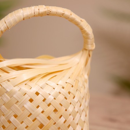 Basket wicker, bamboo 15x10x15 cm-3