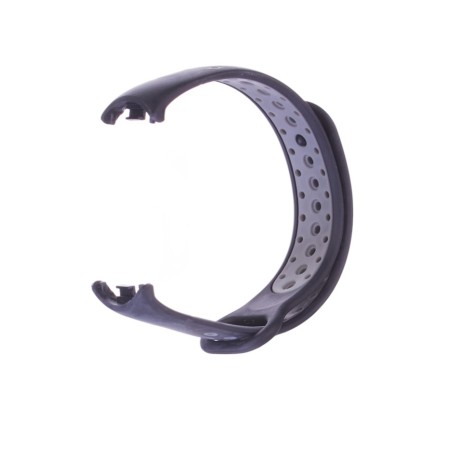 Luazon strap for fitness bracelet Mi Band 8, with perforation, black-gray