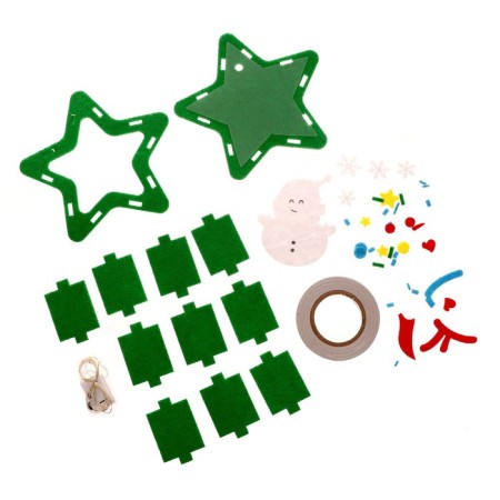 Set for creativity "New Year's nightlight from felt", a snowman-2