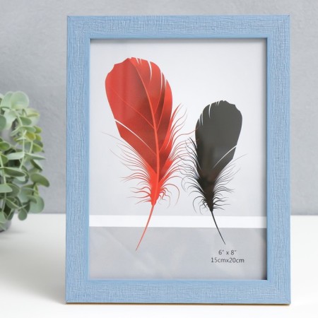 Photo frame plastic 15x20 cm "Lenon bright blue" Golden stroke 22.5x17.5 cm