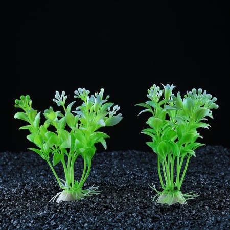 Set of artificial plants for aquarium (2 pcs), 12 cm