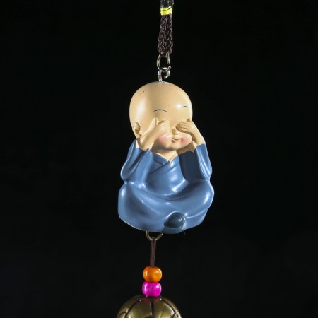 Wind Music Metal "Little Buddha" 3 bells mix 40 cm-1