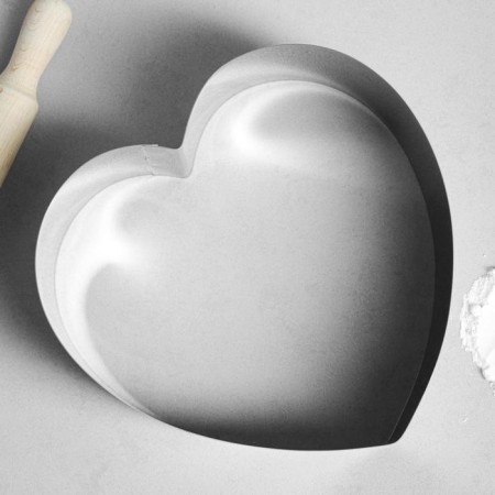 Baking and calculation form "Heart", H-8.5 cm, 24 x 24 cm-1