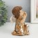 Souvenir Polystone "Angel plays on the pan-flash" golden 7x8x12.5 cm