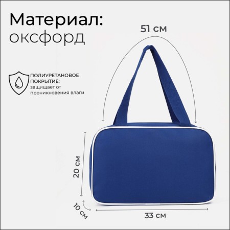 Lightning bag, external pocket, textura, blue color-1