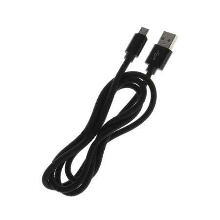 MicroUSB cable - usb, 2.1 a, nylon braid, 1 meter, black-2