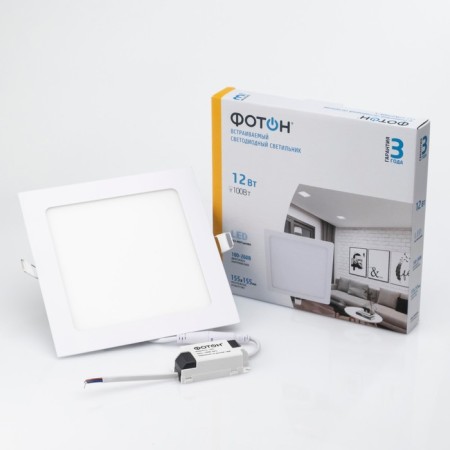 LED lamp built-in square "photon" CLI-12W2700K-S-1