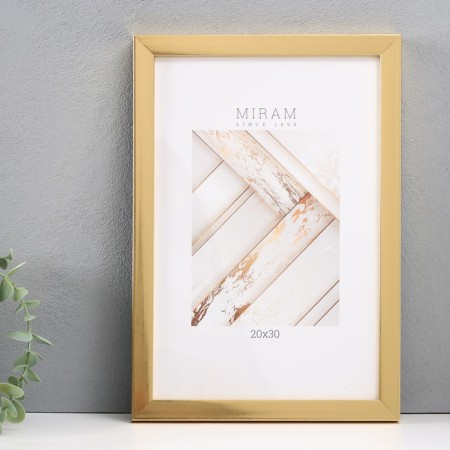 Photo frame plastic Gallery 20x30 cm, 641811 gold (plastic screen)