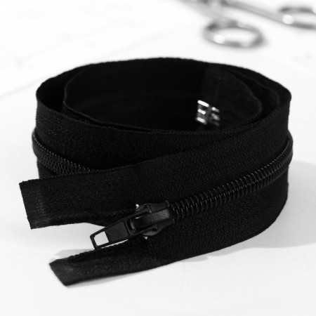 Lightning "Spiral", No. 5, detachable, automatic lock, 60 cm, black color-2