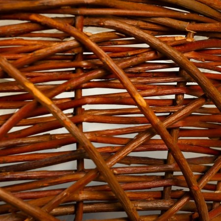 A set of weaved baskets, willow, 40x19/47, 33x16/40, 27x14/36, 3 pcs, brown-5