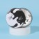 Mirror "cats", d = 7 cm, white/black color