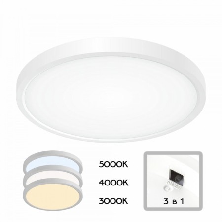 Lamp of the Citilux "BASIC" CL738240V, 30x30 cm, 1x24W, LED, Black Color Black