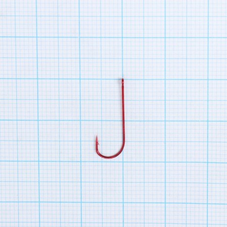 Hooks "Volzhanka", Round series, Red Color, No. 8, 10 pcs.-1
