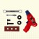 Set of tools "locksmith", 8 elements, color mix