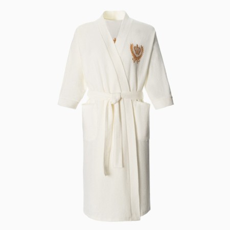 Women's bathrobe, milk color, size 60-4