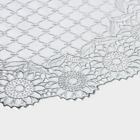 A set of openwork shade "Blooms", 4 pcs, 30 × 30 cm, silver color-2