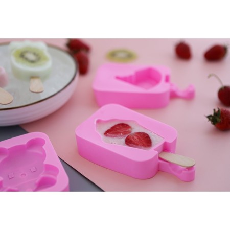 Form for ice cream of the Dilan "Capcake", silicone, 14 × 7.5 × 2.5 cm, pink color-13