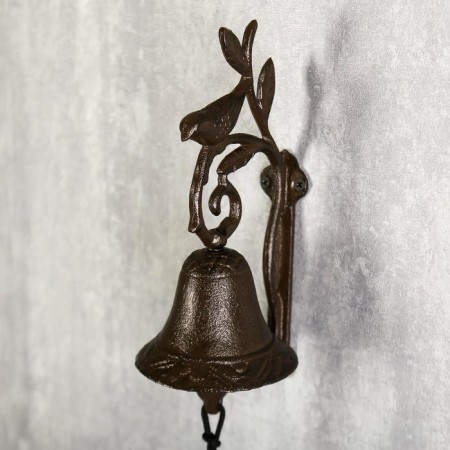 Souvenir metal bell "Bird on a branch" 24x12x7.5 cm