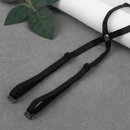 The straps of textile, cross -shaped, 1 cm, black color-4