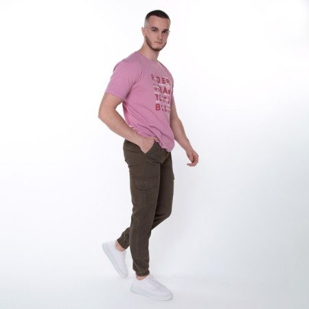 Joggers male, Khaki color, size 38 (58)-4