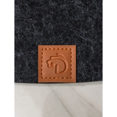 Serving napkin on the table "Gray", 33.5 × 38.4 cm, thickness 4 mm, color black-2