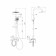 The shower system Fashun A2483-7, stand, hygienic and hand watering can, brass, black