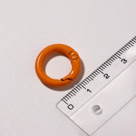 Carabiner "Ring" d = 2 cm (set of 3 pcs.), Orange color-2