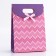 Gift box-package, packaging with a cut handle, "pink lines", 14 x 6 x 21 cm
