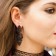 Earrings Metal "chandeliers" Monelia, black color