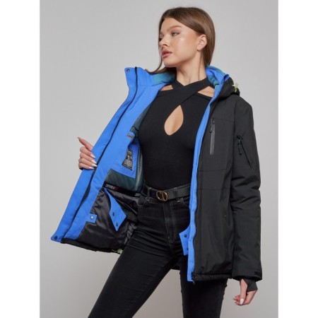 Ski jacket female, size 42, black color-14