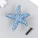 Hand -on -hand Cast iron "Marine star" Blue with a patina 6.6x7.4 cm