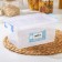 Food container Ricco, 3 l, 28 × 16 × 12 cm, rectangular, the color is transparent, blue