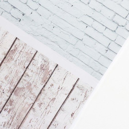 Photophone Vinyl "White Brick" Wall+Paul 80x125 cm-1