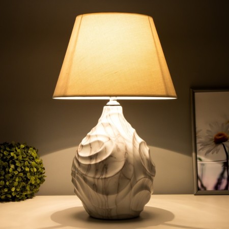 Skarla table lamp E14 40W white-gray 30x30x46 cm Risalux-2