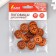 Decorative buttons "Round", wood, walnut color, 20 mm (set 24 pcs)